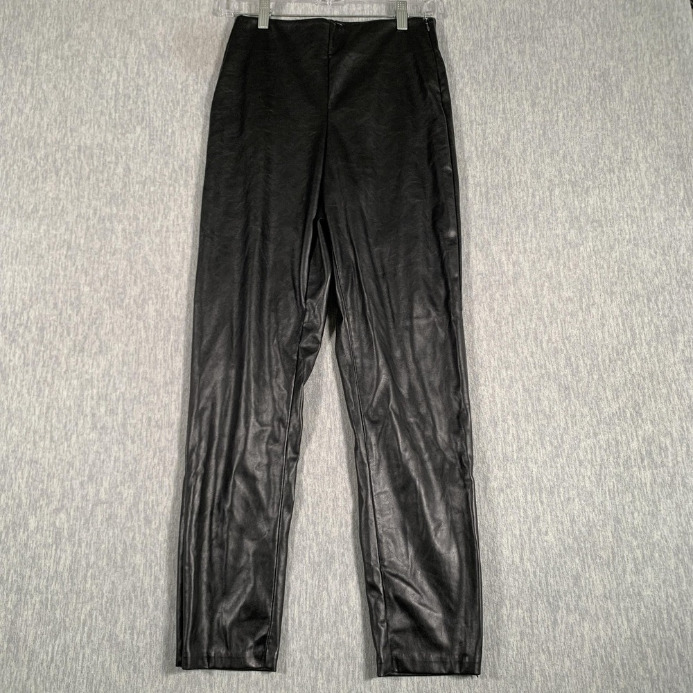 Old Navy Pants Womens 4 Black Extra High Rise Skinny Faux Leather Pull‎ On